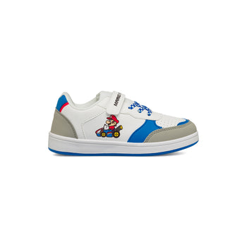 Sneakers primi passi bianche e blu da bambino con logo Super Mario, Scarpe Primi passi, SKU s332500088, Immagine 0